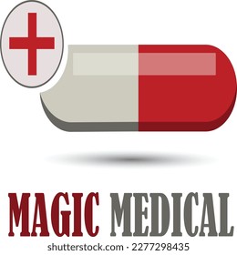 Unique Medicine Store Logo Design, Modern Medical Logo Design, Magic Madical Logo Design
