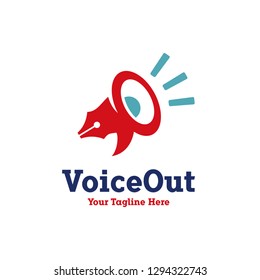 Unique Megaphone Icon With Pen Icon And Chat Icon. Voice, Opinion, Criticism, Democracy, Protest, Announce, Speaker, Shout Icon Logo Vector Design Template 