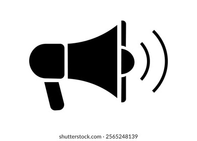 Unique megaphone speaker icon designed for effective message delivery, megaphone speaker icon, loudspeaker communication symbol, public speaking megaphone, media announcement icon