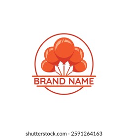 unique and memorable vector logo of five balloons