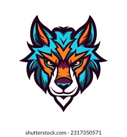Unique and mesmerizing wolf head illustration, hand drawn with intricate details. Perfect for logo designs that exude power and wild spirit
