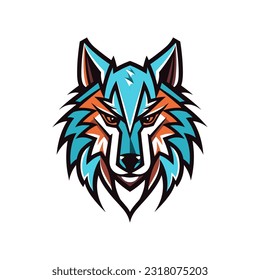 Unique and mesmerizing wolf head illustration, hand drawn with intricate details. Perfect for logo designs that exude power and wild spirit