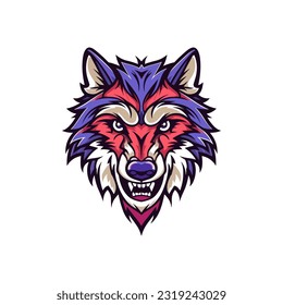 Unique and mesmerizing wolf head illustration, hand drawn with intricate details. Perfect for logo designs that exude power and wild spirit