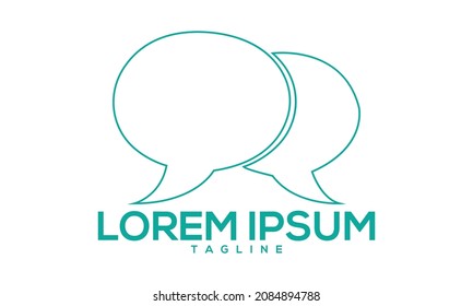Unique message logo Modern and minimalist vector and abstract logo