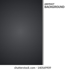 The unique metallic background with different holes. Vector illustration