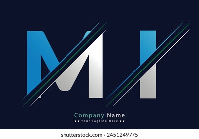 Unique Mi letter logo Icon vector template.