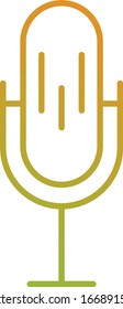 Unique Mic Vector Line Icon