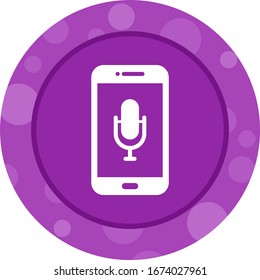 Unique Microphone Vector Glyph Icon