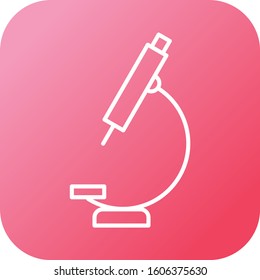 Unique Microscope Vector Line Icon