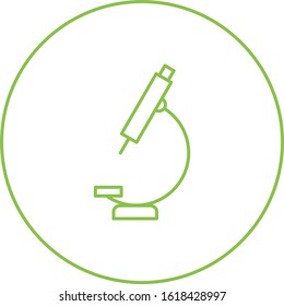 Unique Microscope Vector Line Icon