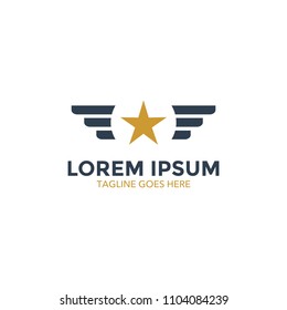 unique military logo vector illustration design. icon