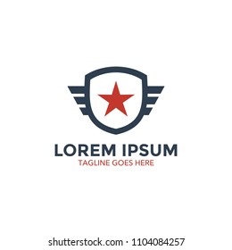 unique military logo vector illustration design. icon