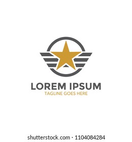 unique military logo vector illustration design. icon
