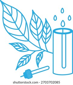 Icono único y mínimo de la aromaterapia