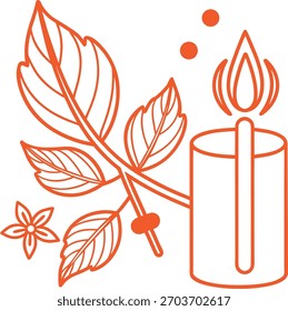 Icono único y mínimo de la aromaterapia