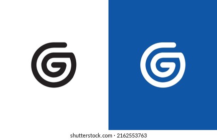 Unique Minimal Elegant G GG Logo