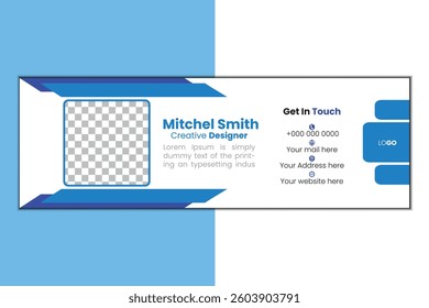 Unique and minimal email signature design 