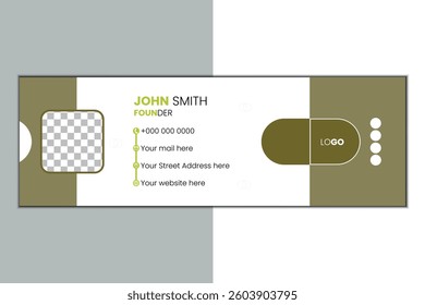 Unique and minimal email signature design 