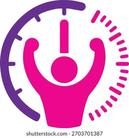 icono de temporizador de ayuno único y mínimo