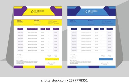Unique and Minimal Invoice Design