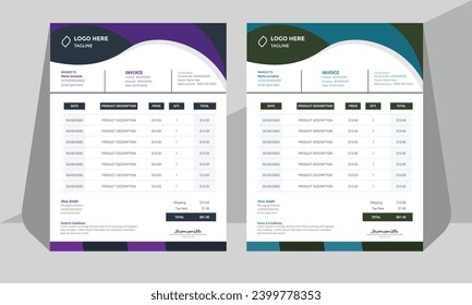 Unique and Minimal Invoice Design
