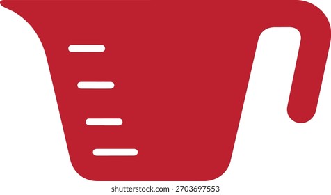Icono único y mínimo de la taza de medición