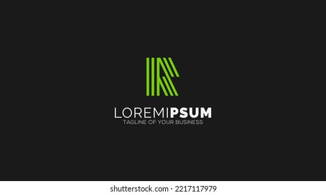 Unique Minimal R Logo Design initial based logo