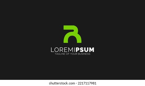 Unique Minimal R Logo Design initial based logo