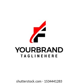 Unique minimal and sliced F initial based logo