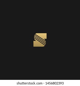Unique minimal and sliced S initial based logo