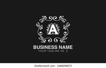 A Unique Minimal Style golden and black colour initial based logo design vector illustrator