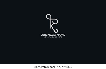 Unique Minimal Style k infinity initial based letter icon logo.