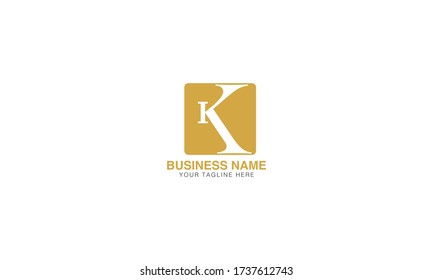 Unique Minimal Style k letter initial  based  icon logo.
