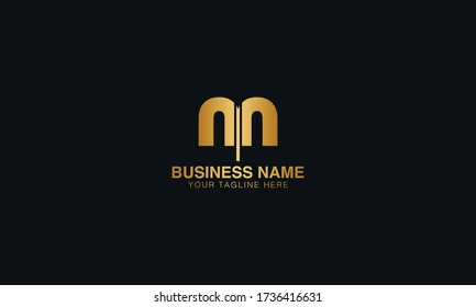 Unique Minimal Style   NN initial based letter icon logo.
