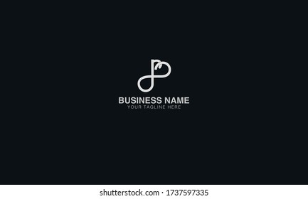 Unique Minimal Style r infinity initial based letter icon logo.