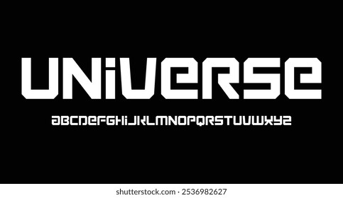 Unique and Minimal Tech Letter set for your new startup. Creative and original font logo design. Gaming and sports vector typeface
