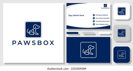 Unique Minimalist Dog Logo Vector