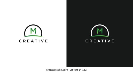 Einzigartiges minimalistisches anfängliches Logo-Design, Vektor