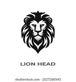 Ilustración única, minimalista, de color simple del logotipo de la cabeza del león o del león