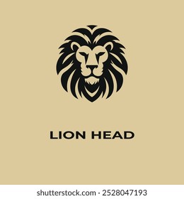 Ilustração de logotipo exclusivo, minimalista, simples leão colorido ou cabeça de leão