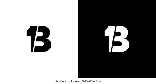 Unique and modern 1B logo design