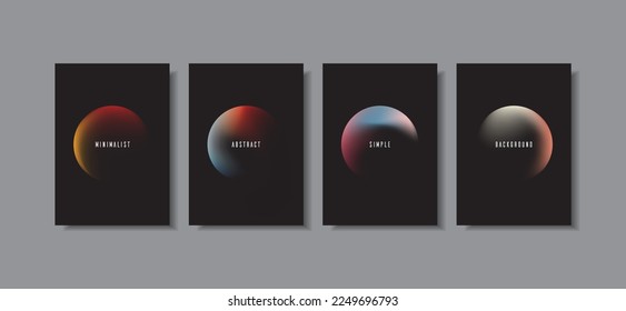 Unique modern A4 abstract gradient vector trend for cover  marketing template  business poster  Abstract color gradient  modern blurred background    film grain texture