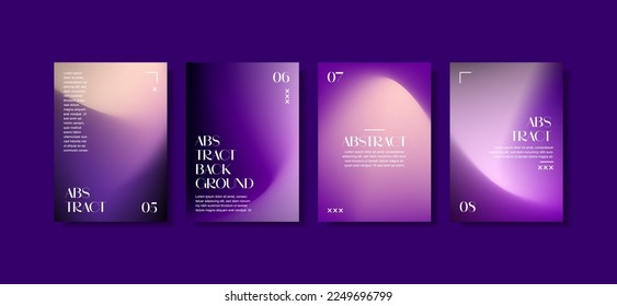 Unique modern A4 abstract gradient vector trend for cover, marketing template, business poster, Abstract color gradient, modern blurred background, and film grain texture