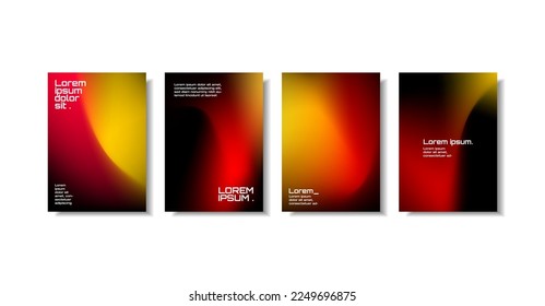 Unique modern A4 abstract gradient vector trend for cover, marketing template, business poster, Abstract color gradient, modern blurred background, and film grain texture