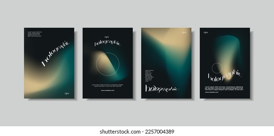 Unique modern A4 abstract gradient vector trend for cover, marketing template, business poster, Abstract color gradient, modern blurred background, and film grain texture