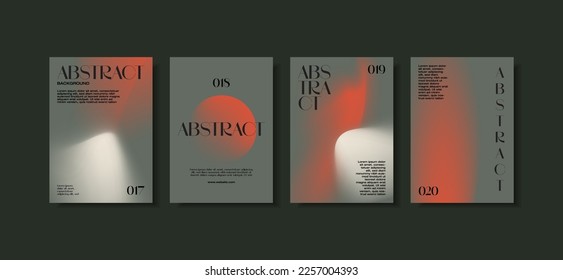 Unique modern A4 abstract gradient vector trend for cover, marketing template, business poster, Abstract color gradient, modern blurred background, and film grain texture