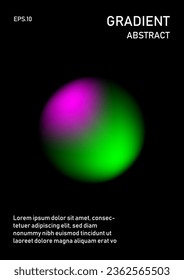 Unique modern A4 abstract. Gradient element. Perfect for flyer, magazine, cover. Purple and green gradient.