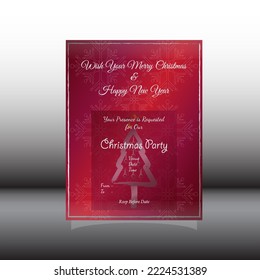 Unique Modern and Abstract Background Merry Christmas and Happy New Year Wish Card and Party Invitation Full Editable eps10 Template can use As digital Or Printing  