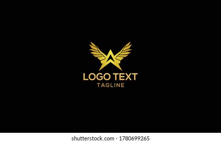 Einzigartiger und moderner Abstrakter Buchstabe a mit Flügel-Symbol-Logo-Konzept