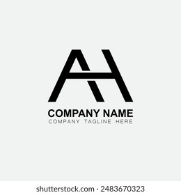 Unique and Modern AH letter logo design